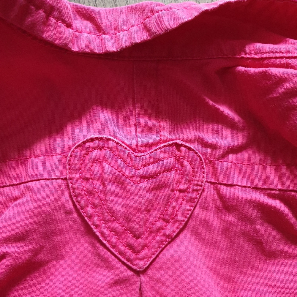 Children's Pink Heart Patterned Jacket - Picture 3 of 5